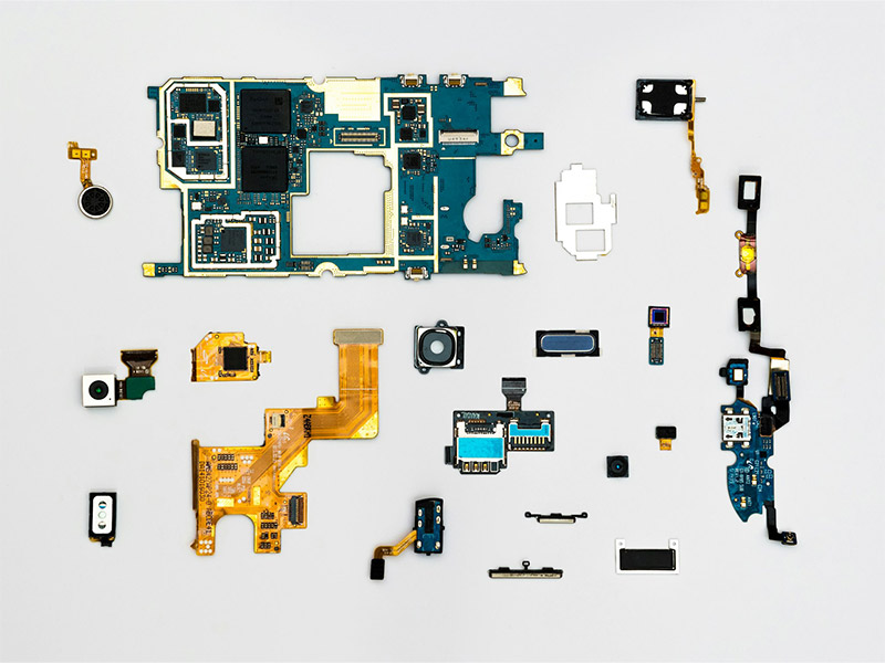 a group of electronic components